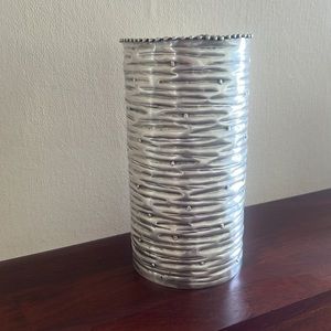 XL Silver Michael Aram Vase (11x6 inches)
